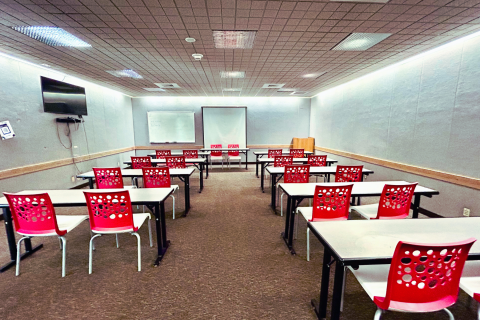 View from the back of the Large Meeting Room at Main Library