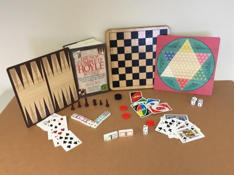 Different types of board games and card games