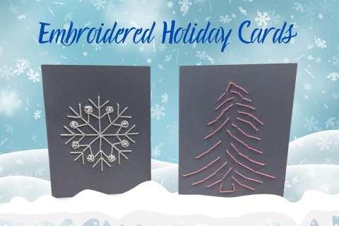 Embroidered Holiday Cards