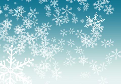 Snowflakes on a blue background