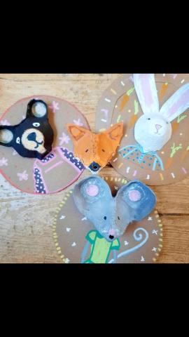 Egg carton animals