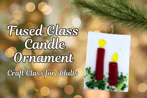 Fused Glass Candle Ornament