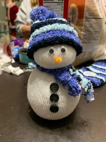 Sock snowman