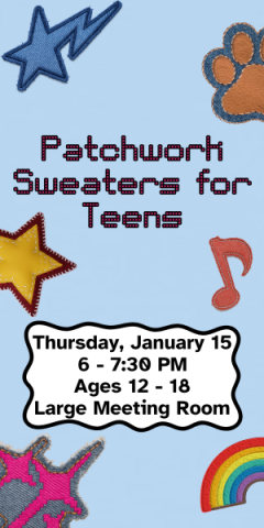 Various patches on fabric.