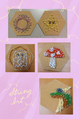 Different string art designs