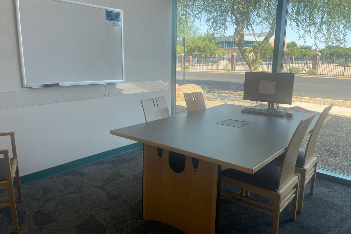 A view of the interior of Study Room A at Foothills Library