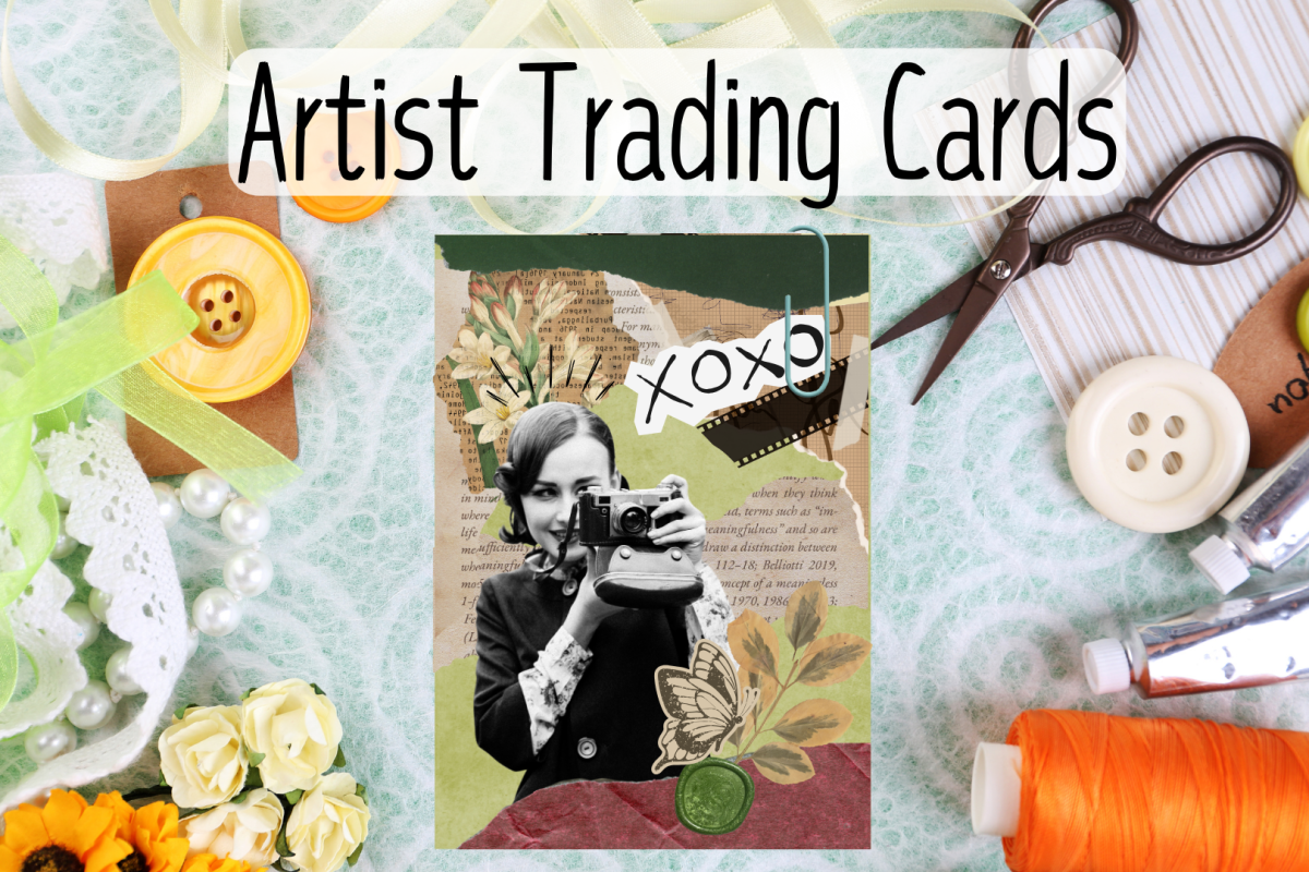 Artist Trading Card on Craft Table 