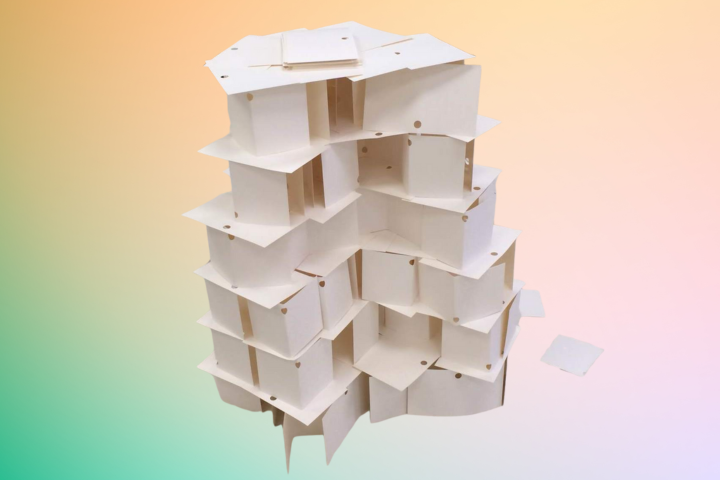 index card tower