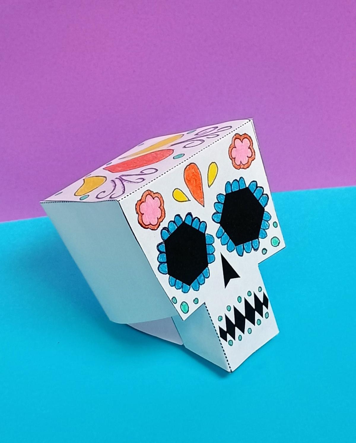 Sugar skull made out of paper